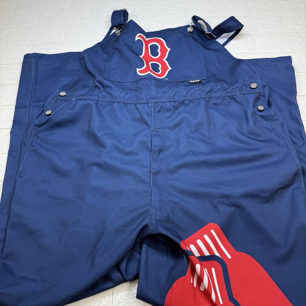 Foco Boston Red Sox Overalls Mens 2XL MLB Baseball Navy Blue Fan Apparel